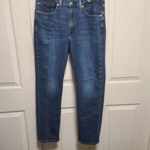 Levis Blue Straight Jeans with Subtle Fading